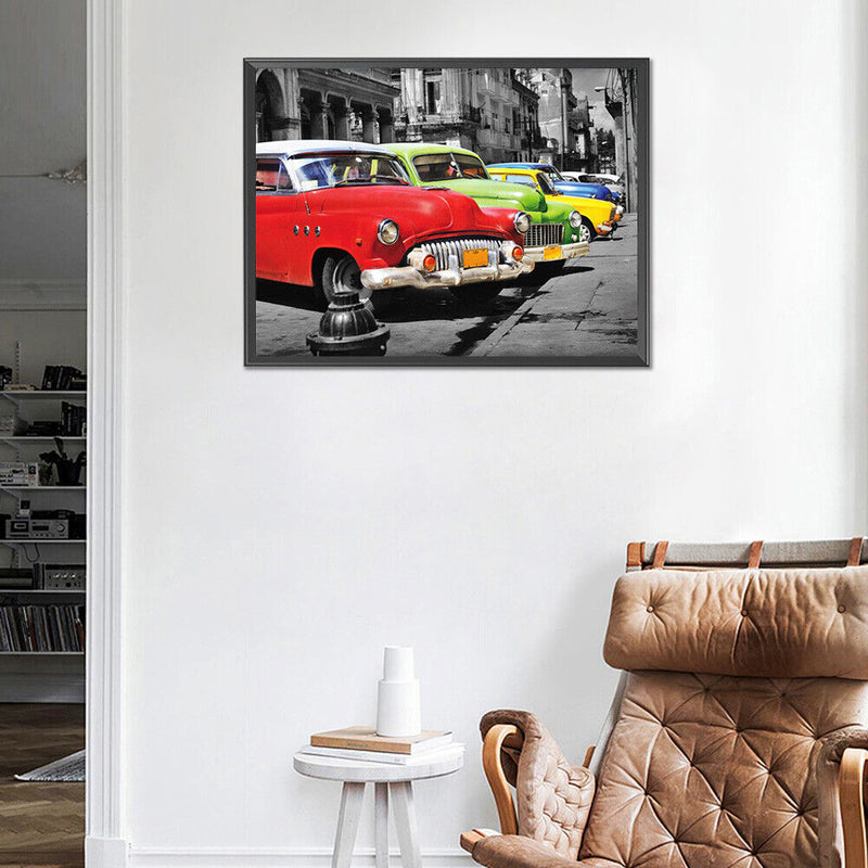 Diamond Painting 5D DIY colorful cars Full Round Drill Rhinestone Picture