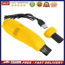 Mini Computer Vacuum USB Keyboard Cleaner PC Laptop Dust Brush (Orange)