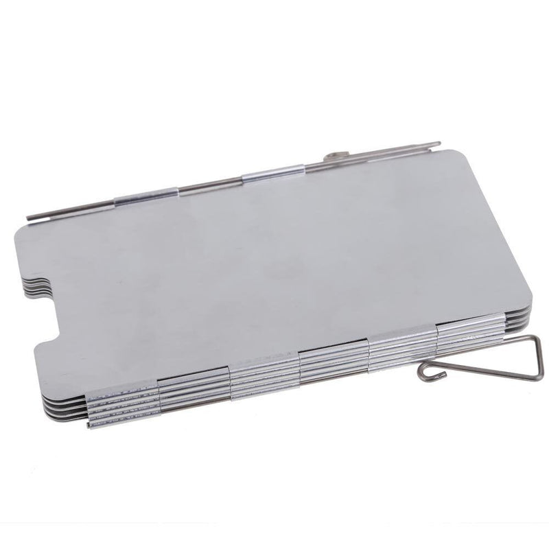 9 Section Wrinkles Camping Stove Windshield Screen Cookout Picnic