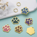 Anti-lost Footprint Puppy Pet ID Tag Dog Collar Pendant Dogs Name Tags