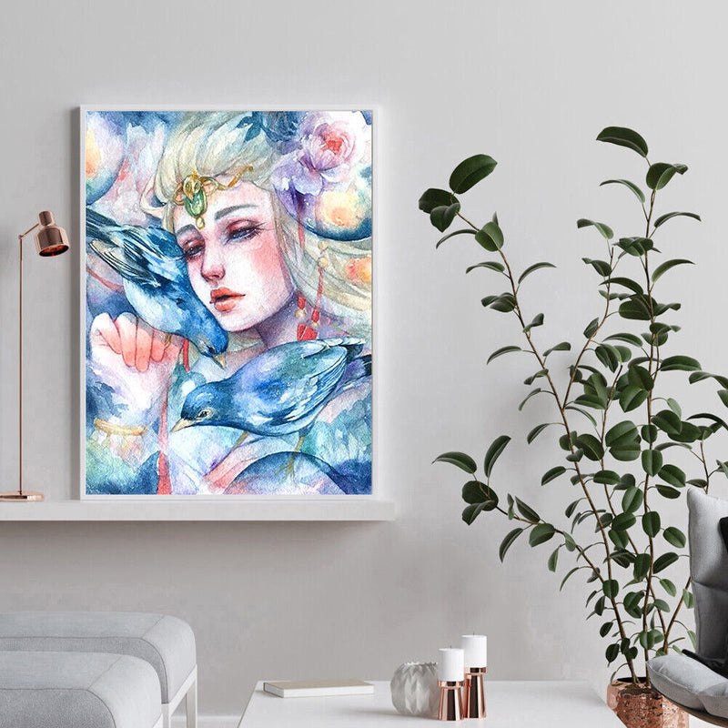 Oil Paint Painting Girl By Numbers Coloring Picture Digital Drawing
