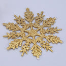 10cm Christmas Snowflake Sprinkles Ornaments Hanging Pendant for Xmas Tree 6pcs
