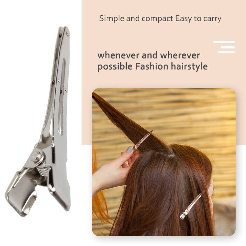 60pcs Metal Hair Clip Hairdressing Sectioning Clamps Salon Hairpin Styling