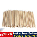 100pcs Nail Art Orange Wood Stick Cuticle Pusher Remover for Manicures  Newly