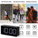 LED Digital Alarm Clock with USB Port Snooze Table Electronic Clock (Black)