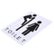 Removable Toilet Seat Bathroom Door WC Sign Waterproof Wall Stickers Newly