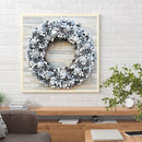 Full Round Drill Diamond Painting Kit Snowflake Wreath Rhinestone Drawing Dec