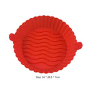 Silicone Air Fryer Liner Non-Stick Fryer Basket Steamers Oil Mat (Red) Newly