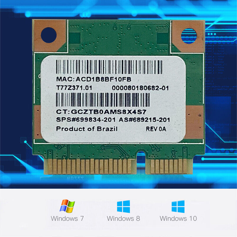 RT3290 150M 2.4GHz Bluetooth 3.0 Mini PCI-E WiFi Adapter for Laptop Notebook PC