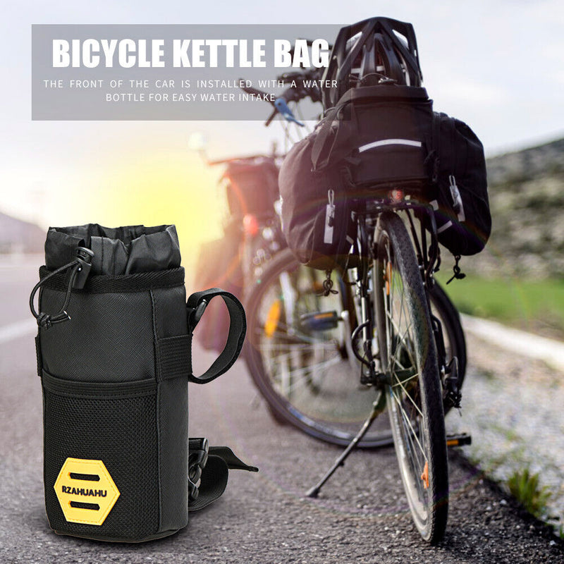 Bike Handleable Drawstring Kettle Bag Bicycle Insulated Water Bottle Holder Pouch