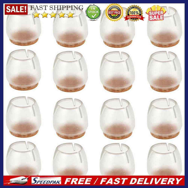 16pcs Durable Non-Slip Chair Leg Protective Case Cap Pad Silicone Table Mat