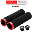 MOTSUV Bike Handlebar Cover Grips Bicycle Locking Handle Grip (Black+Red) Newly