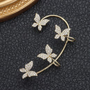 No Pierced Jewelry Tragus Earrings Ear Wrap Non Piercing Rhinestones Ear Cuff