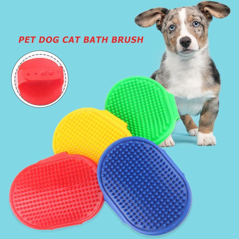 Rubber Pet Dog Bath Brush Puppy Cat Massage Grooming Gloves Cleaning Brushes