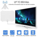 JUNERAIN TV Antenna Indoor Antenna White 80 Eyelashes with Amplifier Signal Digital H
