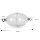 5pcs Bubble Floats Hollow Ball Fishing Floating Buoy Bobber (Clear White)