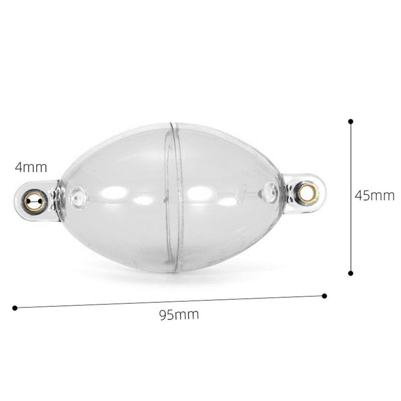 5pcs Bubble Floats Hollow Ball Fishing Floating Buoy Bobber (Clear White)