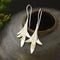 Women Crack Shell Flower Petal Earrings Jewelry Drop Earrings Dangle Stud
