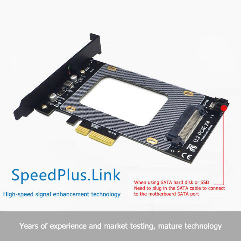 PCIE X4 Riser 3.0 U.2 to PCIE Adapter SFF-8639 to SATA SSD Expansion Card