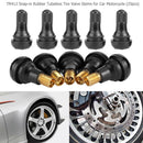 TR412 Snap-in Rubber Tubeless Tire Valve Stems for Car Motorcycle (25pcs)