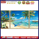 3pcs Summer Beach Oil Paint By Numbers Kits DIY Handpainted Home Decoration Gift