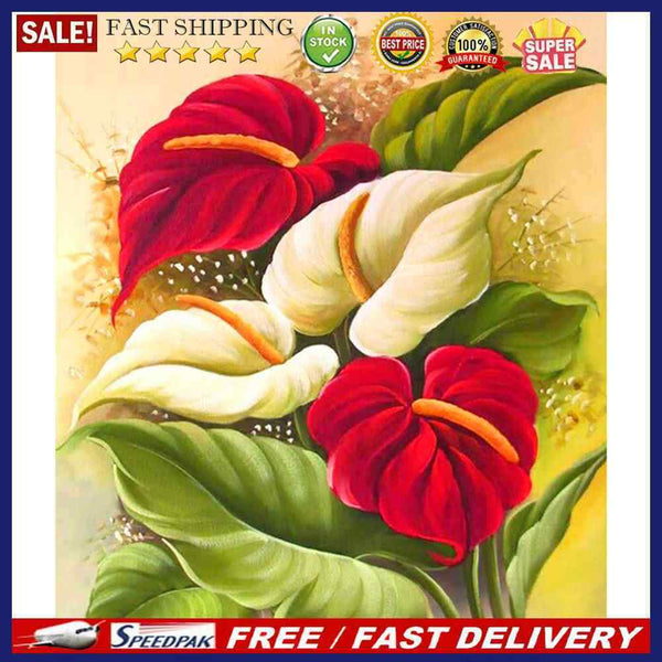 Full Square Drill Drawing Kit Picture DIY Showy Flower 5D Diamond Painting Cr