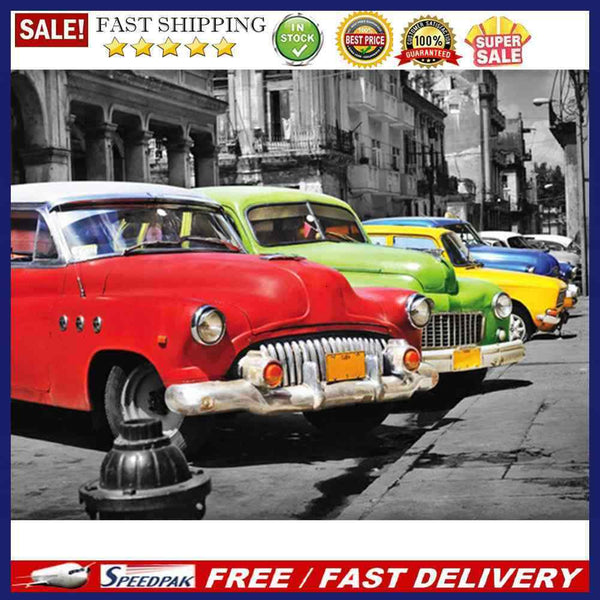 Diamond Painting 5D DIY colorful cars Full Round Drill Rhinestone Picture