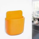Wall Mounted Organizer Storage Box TV Remote Control Phone Holder (Yellow) Newly