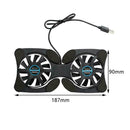 Foldable Mini Notebook Cooler Laptop USB Double Cooling Stand Computer Pad N5T1