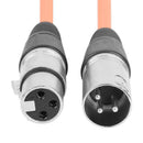 1m XLR 3Pin Cable Male to Female Shielded Microphone Wire Cord (Orange) Newly