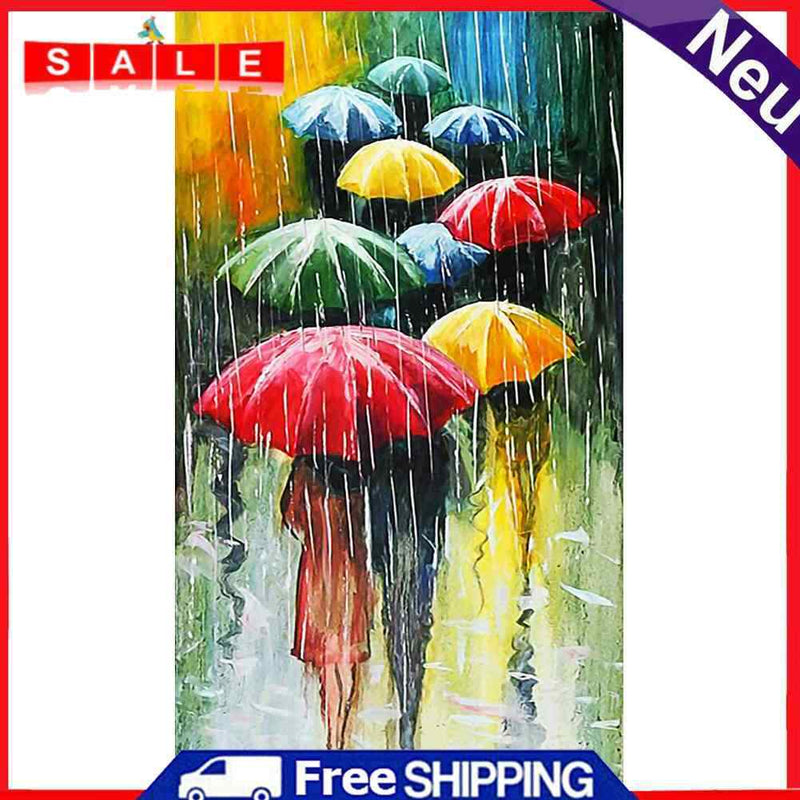 Oil Paint By Numbers Wall Art Craft Coloring Drawing for Adults Umbrella Holds