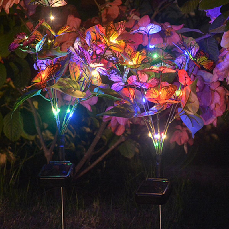 Butterfly Solar Led Light Outdoor Garden Gazebo Decor Light Lawn Pathway Lamp`