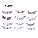 60pcs Butterfly Angel Wings DIY Decor Charm Jewelry Pendant Chain Necklace