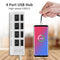 USB Hub 480Mbps Multi USB 2.0 Adapter 4 Port Expander Splitter (White)