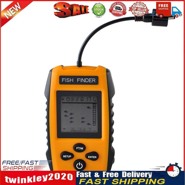 Portable 100m Wired Sonar Sensor LCD Fish Finder Underwater Fishfinder Newly