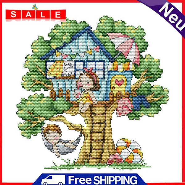 2 Strands 27x27cm Partial Embroidery Cross Stitch Stamped Art Craft Home Decor