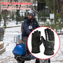 Winter Men Warm Windproof Ski Fleece Gloves with Buckle Thickened (Green) Newly