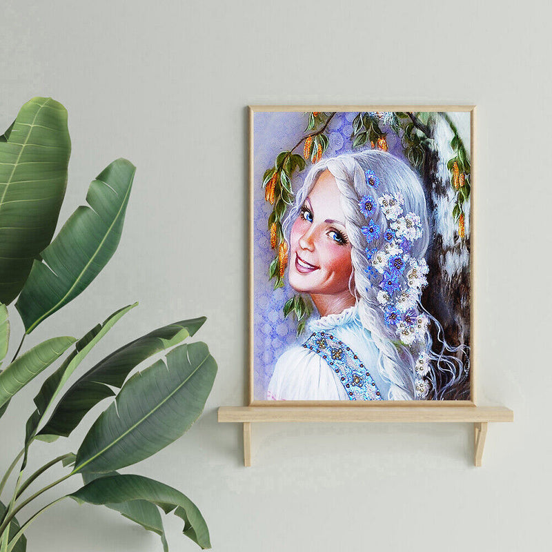 Smile Girl Part Drill Diamond Painting Home Decor DIY Mosaic Kit Picture Newly