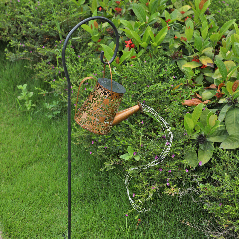 #A Solar LED Watering Can Lights Outdoor Waterproof Decorative Garden Yard Lamps