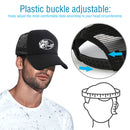 Adjustable Fish Baseball Cap Fisherman Trucker Hat for Women Men (Black)