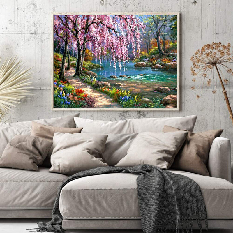 DIY 5D Diamond Painting Full Round Mosaic Landscape Handmade Picture Home Decor