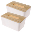 Table Decoration Wooden Tissue Box Storage Case Napkin Paper Boxes Cover Holder