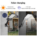 56LED Solar Motion Sensor Wall Light Remote Control Street Lamp (Black) Newly
