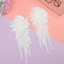 Party Gown Collar Patch Angel Wing Applique White Embroidery Sewing Flower