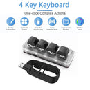 RGB Macro 4 Key Programmable One-handed Mechanical Gaming Keyboard (Black)
