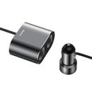 Baseus 5V/3.1A 2 USB Fast Charging Car Lighter Socket Splitter (Black) Newly