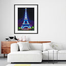 Full Round Diamond Painting Luminous Iron Tower Rhinestone Mosaic Home Wall A