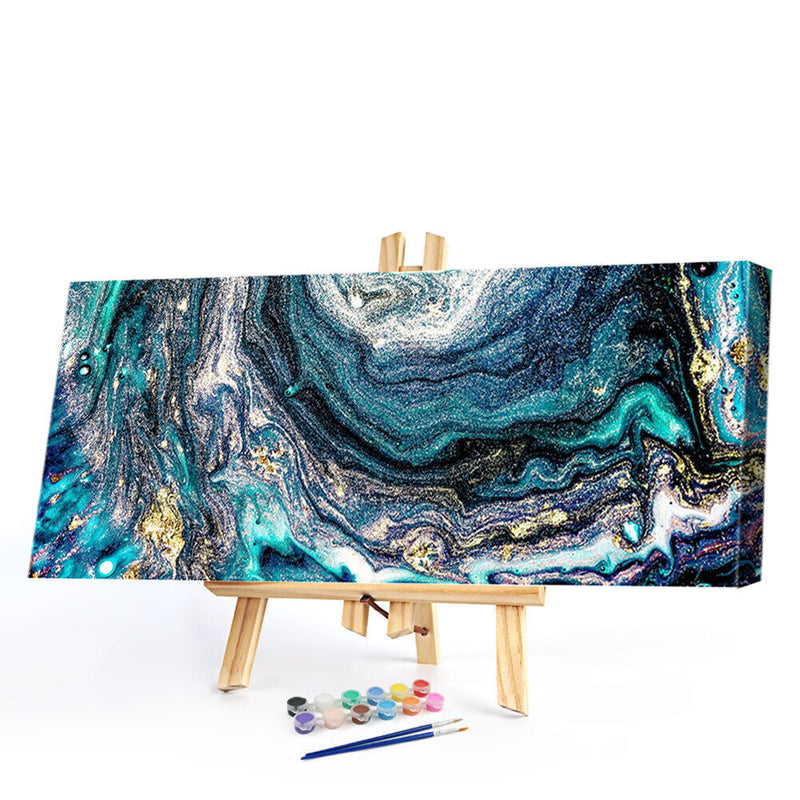 Abstract Star Galaxy Oil Paint By Numbers Kits DIY Handpainted on Canvas