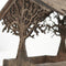Wooden Bird Feeder Nest Outdoor Tree Branches Carving Hang Birdhouse (B)