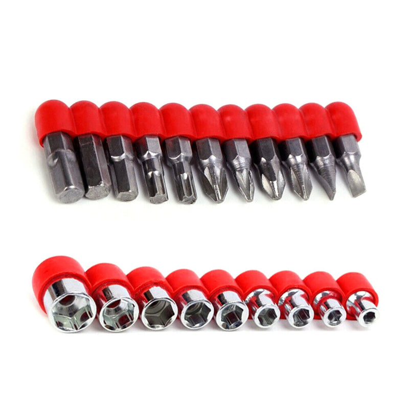 24pcs T-Handle Screwdriver Set Bits with Hex Head Drill Head Kit w/Sockets Newly
